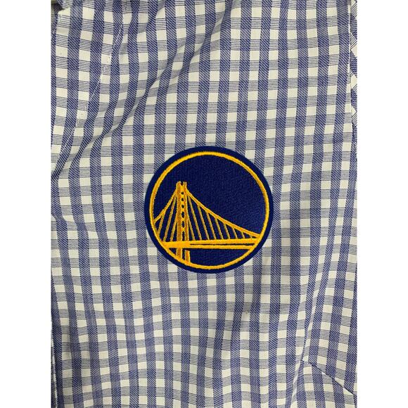 Antigua Golden State Warriors Womens Small Button-Up Long Sleeve Shirt Blue New - Picture 3 of 9